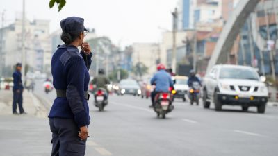 काठमाडौंको ट्राफिक व्यवस्थापनमा म्यादी प्रहरी 